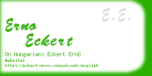 erno eckert business card